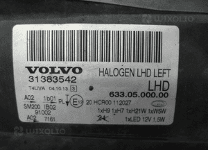 Volvo V70 iii S80 ii cała zwykła lampa przód lewa przednia 7