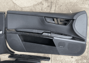mercedes cl 216 boczek tapicerka drzwi dekor panel  czarna skora harman 2