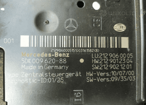 MERCEDES E 212 / E 207 / C 204 Moduł SAM BSI tylny tył Różne Numery 3