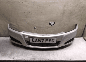Zderzak przód przedni opel astra h 3 iii lift fl Z157 srebrny 1