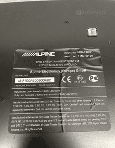 Podsufitowy monitor samochodowy alpine PKG-2100P 10