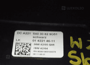 Mercedes W221 pajak tasma A2215403062 6