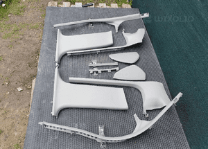 Oslona Slupka Progu Plastik Tapicerka Wnetrza PlatinHell AUDI A4 B6 B7 2