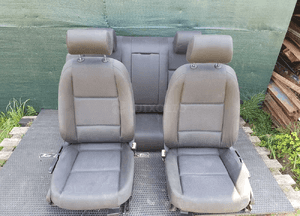 Fotele Fotel Kanapa Nieskladana Welur Czarne Soul Podlokietnik Audi A4 B6 Sedan Komplet 1