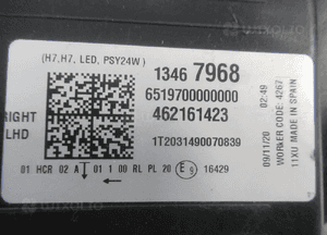 Lampa przednia przód prawa opel crossland x 13467968 H7 led 2017-2020 17