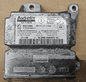 Peugeot 308 T7 sensor airbag sterownik poduszek powietrznych 9664909780  9665100080 3