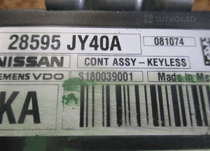 MODUŁ STEROWNIK KEYLESS RENAULT KOLEOS 28595JY40A 2