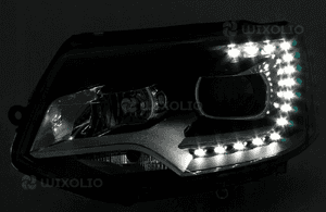LAMPY Reflektory VW T5 2010-15 DRL XENON LOOK 5