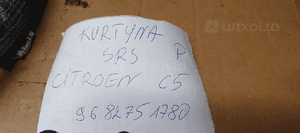 Kurtyna Airbag poduszka prawa Citroen C5 III 9682751780 7