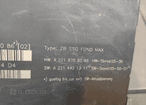 MERCEDES S-KLASA W221 MODUŁ STEROWNIK KANAPY MOCOWANIE ORYGINAŁ 4