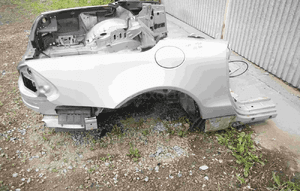Cwiartka błotnik prawy lewy mercedes sl R230 kolor 744 5