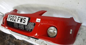 Zderzak przód przedni do mazda 323 czerwony A3E halogeny 3