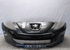 Zderzak przód przedni peugeot 308 kth szary grafit pdc czujniki halogeny 1
