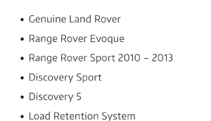 Land rover range rover jaguar system zabezpieczenia ładunku poprzeczka bagażnika oryginał 12