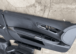 mercedes cl 216 boczek tapicerka drzwi dekor panel  czarna skora harman 7