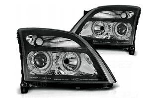 LAMPY REFLEKTORY Do OPEL VECTRA C Od 2002 Do 2005 Roku RINGI SOCZEWKI BLACK 2