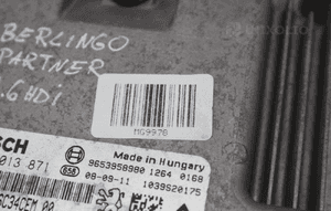 Komputer sterownik silnika 1.6 HDI Citroen Berlingo Peugeot Partner 2008-2018  0281013871 3