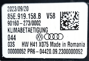 Audi OE Panel klimatyzacji Tył 85E919158B 4