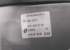 LAMPA TYŁ LEWA MERCEDES E KLASA W211 KOMBI A2118202764 3