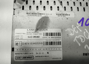 FABRYCZNE RADIO CD LAND ROVER DEFENDER 7H1270447BC XQE500540 2007-2014 5