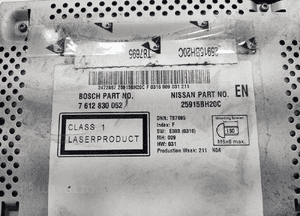 Fabryczne radio nawigacja nissan qashqai i J10 25915-BH20C 2010-2013 lift 5
