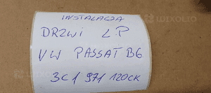 Wiązka instalacja drzwi lewy przód VW Passat B6 3C1971120CK 9
