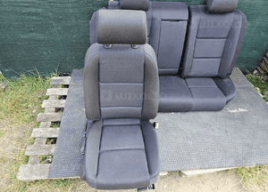 Fotele Fotel Kanapa Skladana Welur Czarny Soul Podlokietnik Audi A4 B6 Sedan Kombi Komplet 13