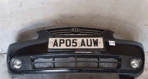 $ ZDERZAK PRZÓD PRZEDNI DO KIA CARENS II 2 HALOGENY GRILL CZARNY Z1 1