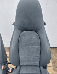 Fotel prawy lewy przód komplet skóra alcantara porsche boxster 986 uk 3