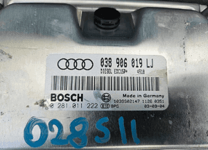 Komputer 038906019LJ 0281011222 Moduł Sterownik Silnika Silnik 1.9 TDI Diesel Audi A4 B6 VW 3