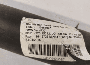 BMW 3 F30 LCI Wał Napędowy 7637027 - 14920 5