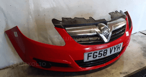 Zderzak przód przedni opel corsa d Z547 czerwony 2