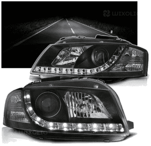 NOWE Lampy Reflektory Do AUDI A3 8P Od 2003 Do 2008 Roku + ŻARÓWKI LED 7