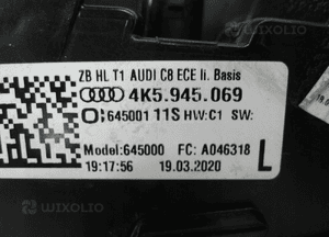 Lampa tylna lewa audi A6 C8 sedan 4K5 4K5945069 5