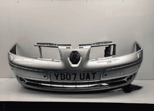 } ZDERZAK PRZÓD PRZEDNI RENAULT ESPACE 4 IV LIFT FL TED69 SREBRNY PDC CZUJNIKI SPRYSKIWACZE LAMP XENON HALOGENY 1