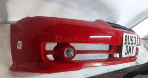 ^ ZDERZAK PRZÓD PRZEDNI DO HYUNDAI COUPE CZERWONY HALOGENY 3