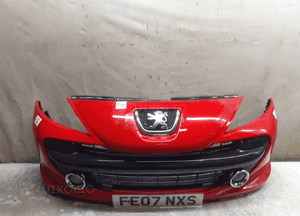 Zderzak przód przedni do peugeot 207 czerwony kkn urban move halogeny 4