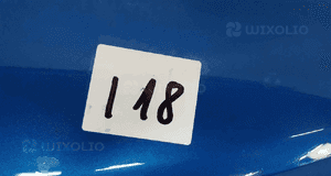 Zderzak przód przedni do peugeot 207 kmf niebieski halogeny 2