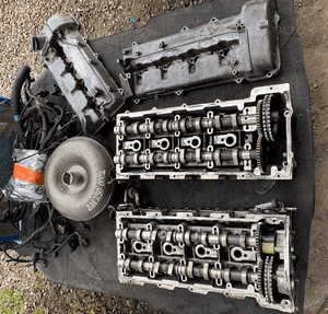 MERCEDES silnik 4,0 cdi 400 OM 628 głowica  misa  turbo dolot wiązka kolektor osłona 9