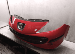 Zderzak przód przedni do peugeot 207 kkn czerwony halogeny 3