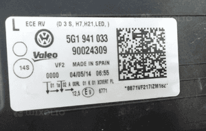 Vw golf 7 5G1 bixenon skrętny led lewy 5