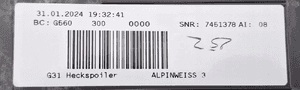 BMW 5 G31 Nakładka kłapy bagażnika Kombi 7451378 5
