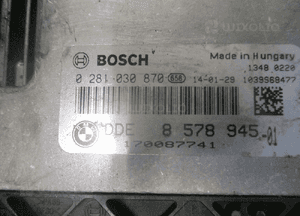 STEROWNIK SILNIKA BMW F20 F30 F31 2.0D 0281030870 2