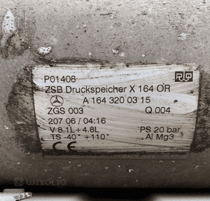 MERCEDES GL ML 164 ZBIORNIK powietrza AIRMATIC 694 655 555 3