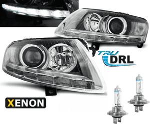 Reflektory lampy do audi A6 C6 od 2004 do 2008 led do jazdy dziennej xenon 1