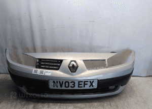 ^ ZDERZAK PRZÓD PRZEDNI RENAULT SCENIC 2 II BŁĘKITNY HALOGENY 1