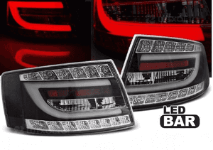 Lampy diodowe do audi A6 C6 sedan od 2004 do 2008 roku black led 7PIN 2