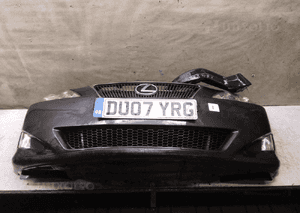 Kompletny przód, zderzak przód, pas przedni, ćwiartki, fartuchy podłużnice lampy halogeny lexus is 2 gen. IS220D 2.2 diesel 1G0 szary 1