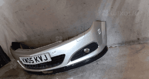 Zderzak przód przedni do opel astra h 3 ii gtc + halogeny Z157 srebrny 3