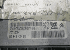 Sterownik silnika citroen peugeot 1.6 9664843480 2